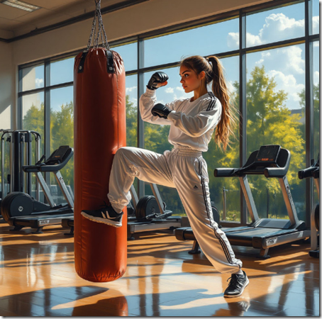 Спортивное оборудования в спортазалах для девушек