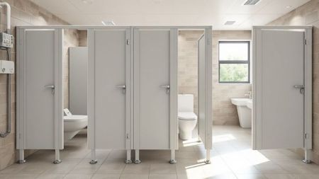 Туалетные перегородки пластиковые: качества и монтаж